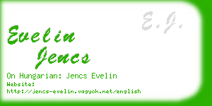 evelin jencs business card